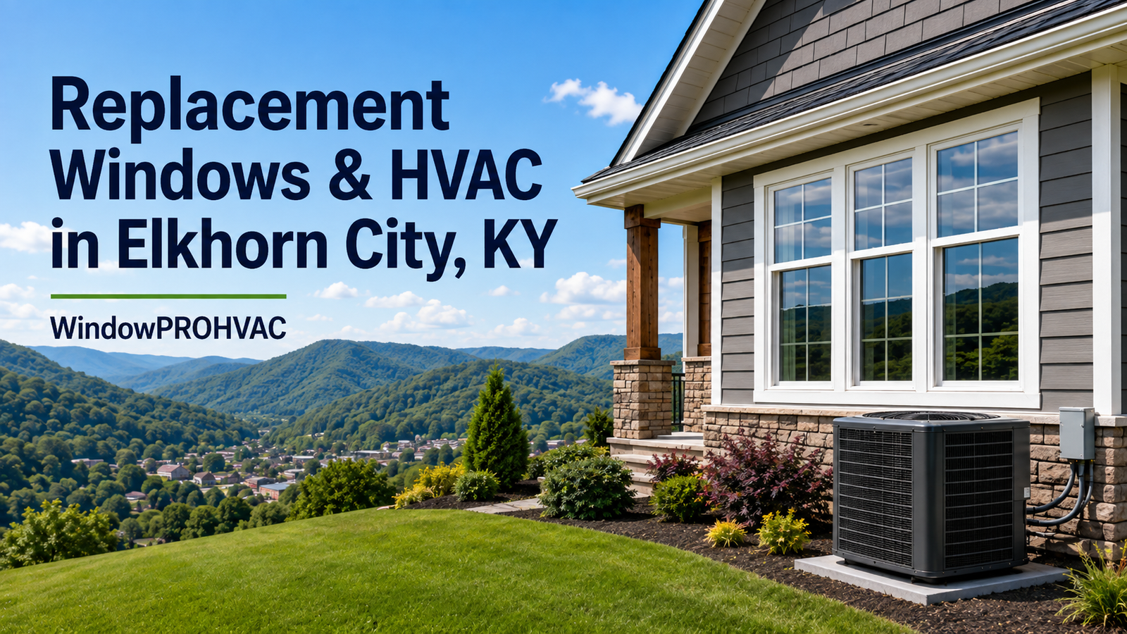 Replacement windows and HVAC heat pump installation in Elkhorn City, KY by WindowPROHVAC