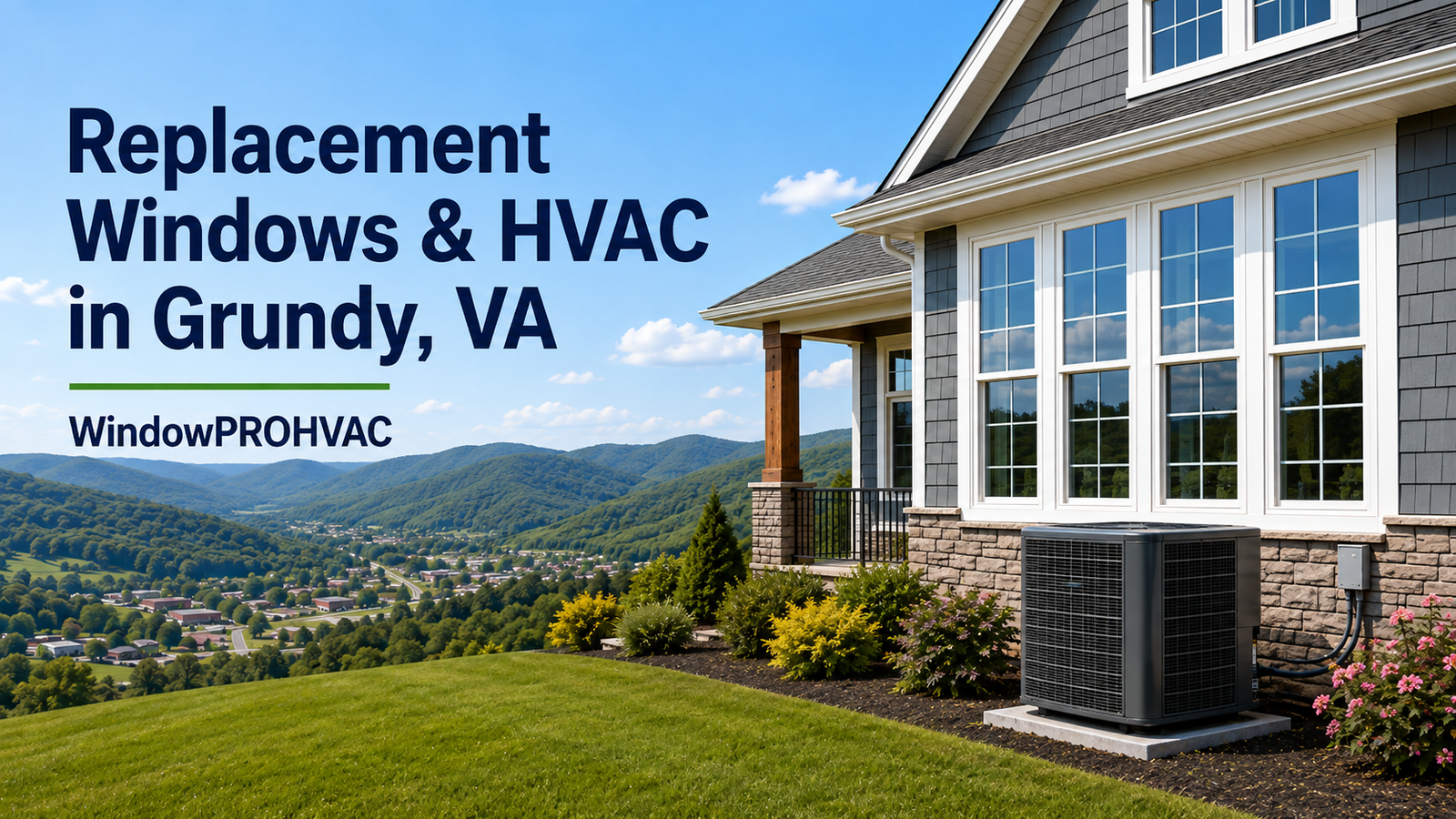 Replacement windows and HVAC heat pump installation in Grundy, VA by WindowPROHVAC