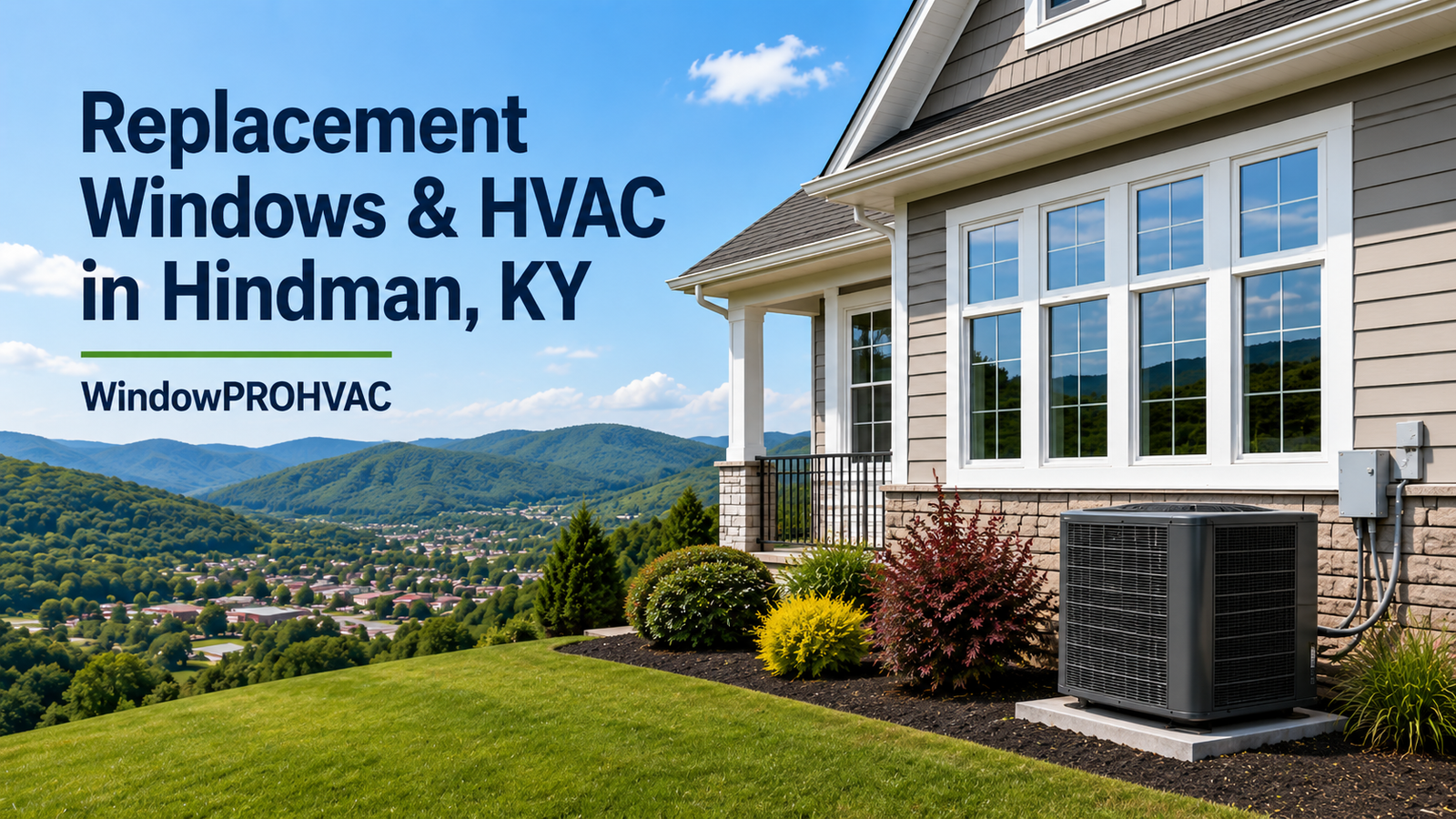 Replacement windows and HVAC heat pump installation in Hindman, KY by WindowPROHVAC