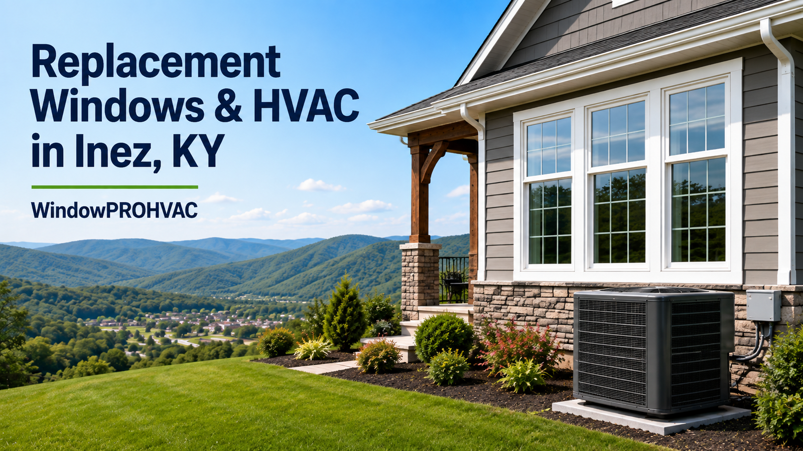 Replacement windows and HVAC heat pump installation in Inez, KY by WindowPROHVAC