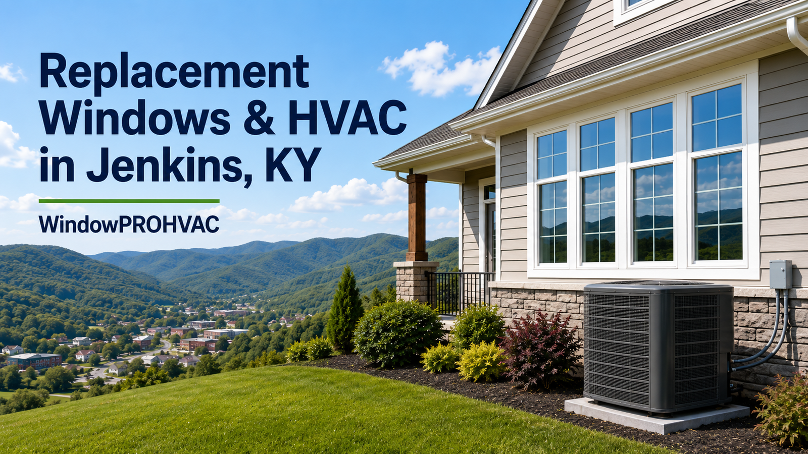 Replacement windows and HVAC heat pump installation in Jenkins, KY by WindowPROHVAC