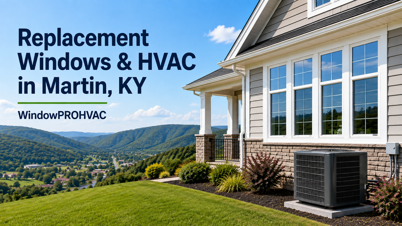 Replacement windows and HVAC heat pump installation in Martin, KY by WindowPROHVAC