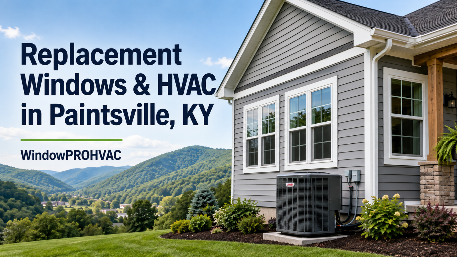 Replacement windows and HVAC heat pump installation in Paintsville, KY by WindowPROHVAC