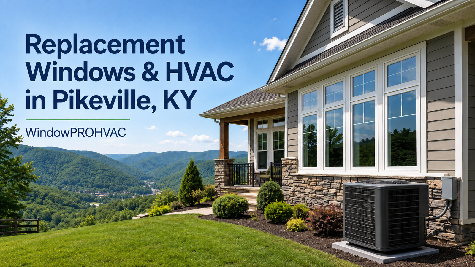 Replacement windows and HVAC heat pump installation in Pikeville, KY by WindowPROHVAC