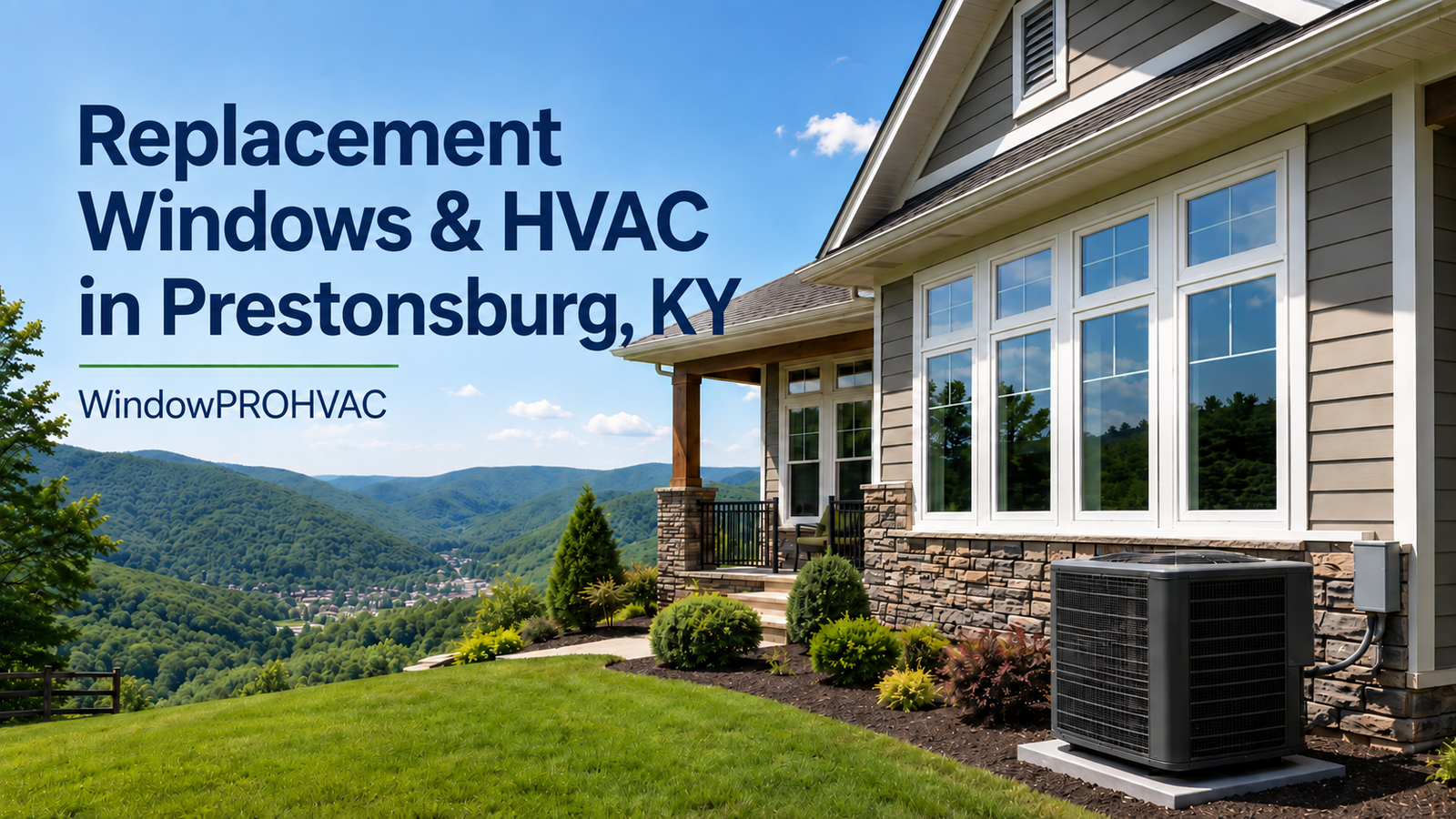 Replacement windows and HVAC heat pump installation in Prestonsburg, KY by WindowPROHVAC