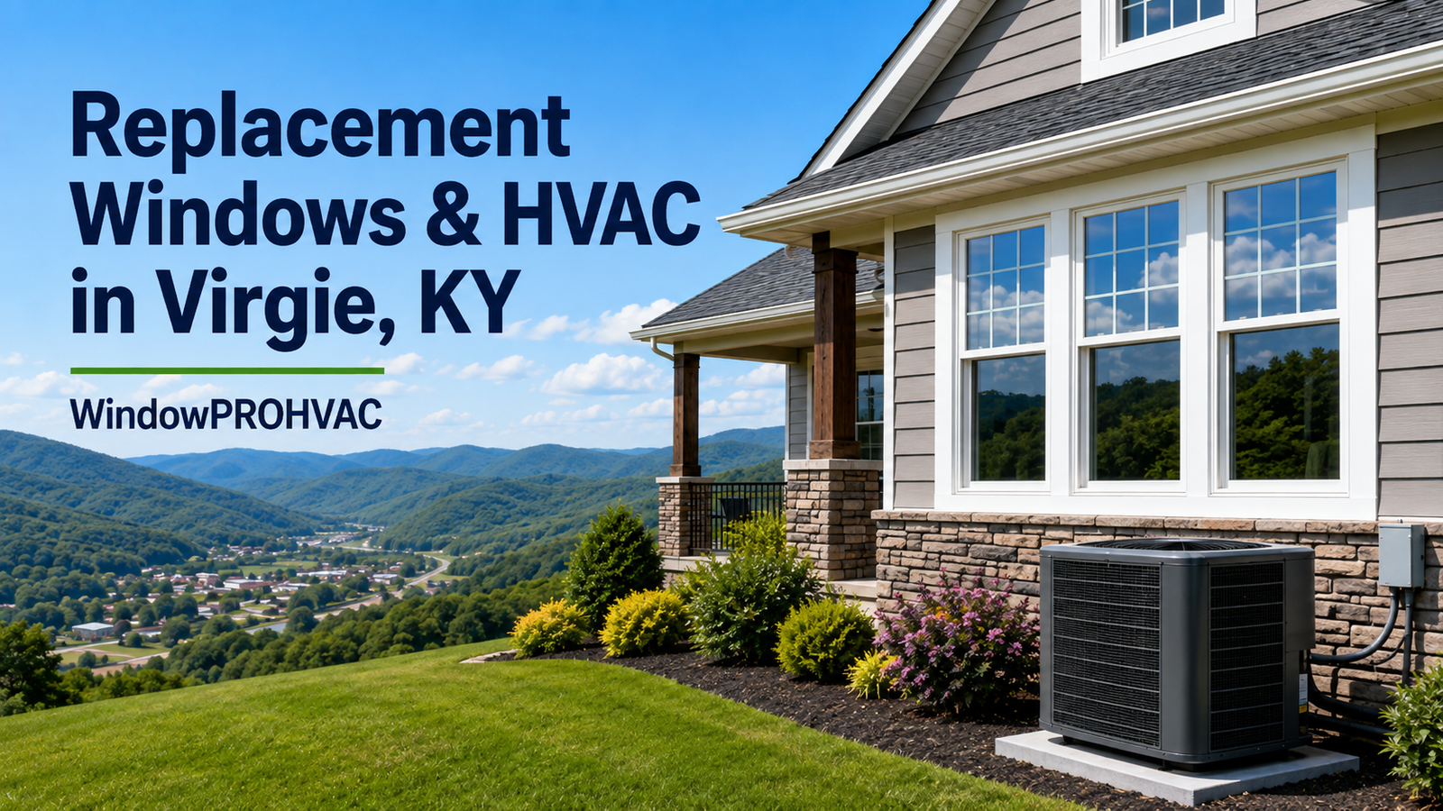 Replacement windows and HVAC heat pump installation in Virgie, KY by WindowPROHVAC