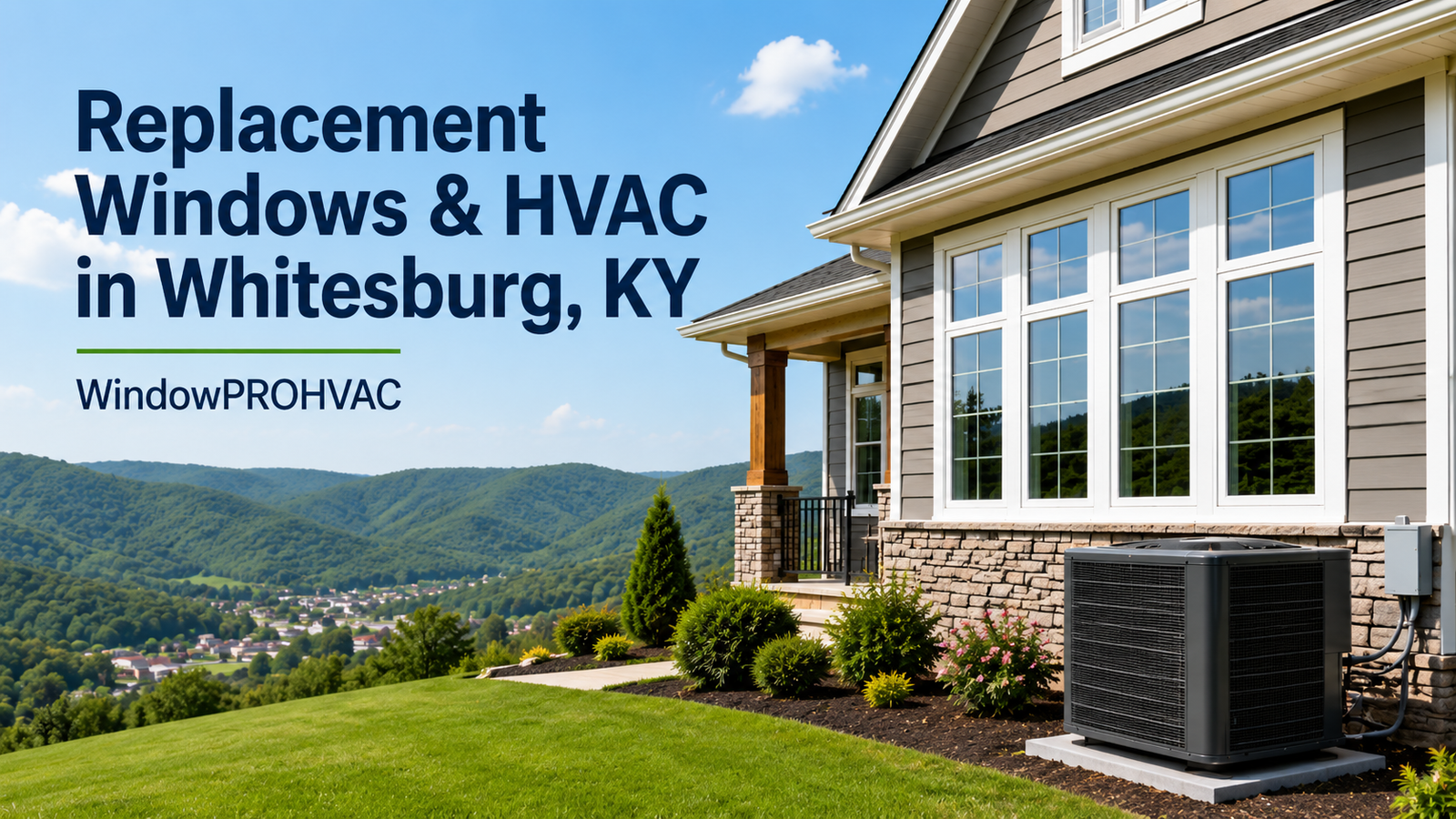 Replacement windows and HVAC heat pump installation in Whitesburg, KY by WindowPROHVAC